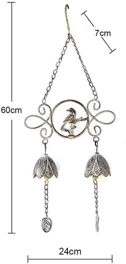 wind chimes for garden, Decor Windchimes Windchime Wind Chimes Retro Creative Wrought Iron Wind Chimes Home Decoration Garden Villa Balcony Jewelry Pendant Decoration Wind Chime (Size : B) (Size : E)