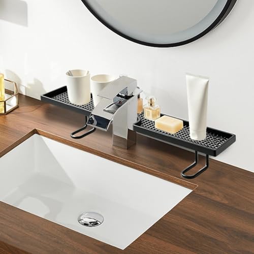 Estante de almacenamiento flotante para encimera de baño práctico 3