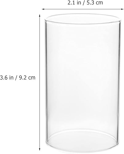Miniatura 7 de Portavelas de pilar de vidrio, pantalla de vela de cristal, cilindro de llama abierta, cilindro de vidrio, jarrón de vela, cubierta de tubo de