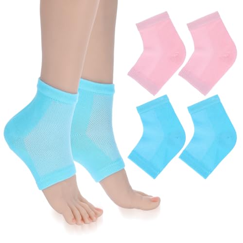 YUXIANLB Calcetines de talón de gel de silicona para pies secos agrietados, cuidado nocturno hidratante reutilizables, transpirables, pedicura