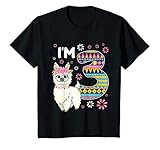 Kids birthday Llama I'm 3 year old Girl Theme 3rd B-day Farm Gift T-Shirt