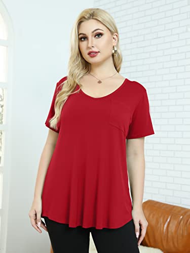 Image of BELAROI Women Plus Size Tops V-Neck Tunics Shirts
