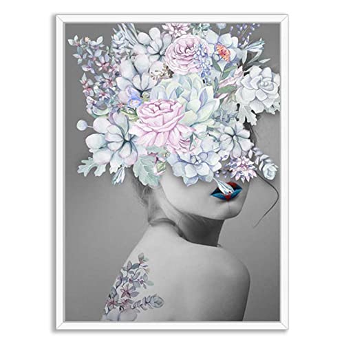 Image of PAINTINGMANTRA Multi, Black & White Floral Theme Canvas Painting with Wooden Frame (Size - 23 x 17 Inch each, Color - Black & White)