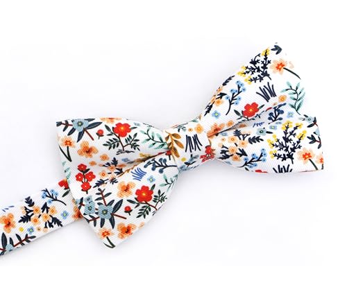Image of Colorful Fun Pattern Pre-Tied Bow Tie Mens Floral Space Adjustable Bowtie