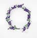 Floral Fall Boho Headband Flower Crown Festival Wedding Beach Hair Wreath F-01 (Y-Dark Blue) (Lavender)
