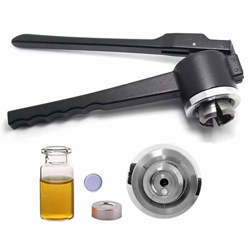 Crimpadora de viales, herramienta manual de sellado de viales de acero inoxidable para tapas de aluminio de 11 mm, 13 mm y 20 mm, máquina prensadora y tapadora de botellas