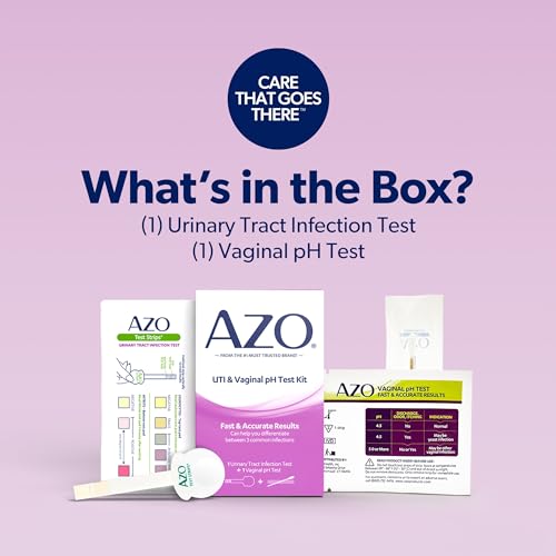 Image of AZO Urinary Tract Infection (UTI) Test Strip + Vaginal pH Test Kit, Fast & Accurate Results, from The #1 Most Trusted Brand, FSA /HSA Eligible (Pack of 2)