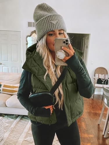 Imily Bela Womens Quilted Puffer Vest Hooded Winter Casual Stand Collar Gilet With Pockets4