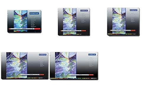 STAEDTLER Lot de 24 crayons aquarelle en forme de carat Étui en métal