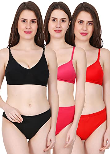 Image of Love Maker Women Cotton Padded Bra Panty Set Stylish Lingerie Set Soft and Comfortable Fabric Sexy Lingerie