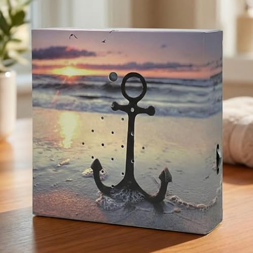 MIJOMA Soundbox mit Meeresgeräuschen - Wohltuende Entspannung für Ihr Zuhause | Lautsprecher Bewegungsmelder & EIN-/AUS-Schalter | Ideal für Bad Flur Büro & Wohnzimmer | 12x12cm (Maritim)