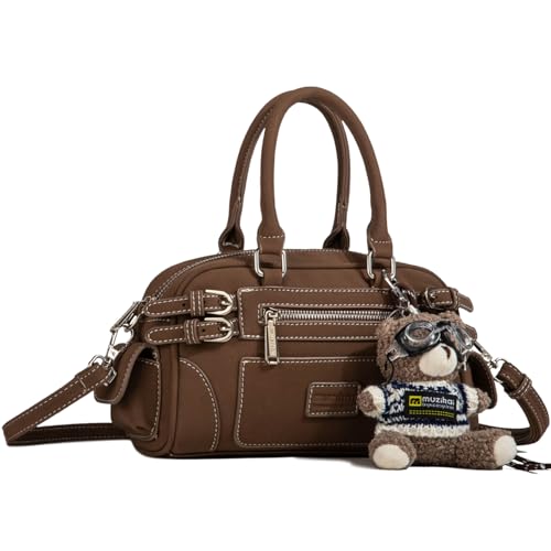 Bolso de hombro retro para mujer estilo motociclista 13 x 6.7 x 3.7 in miniatura 1
