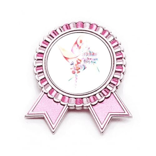 Broche aquarelle sucettes rose pour accessoiriser un look printanier en terrasse