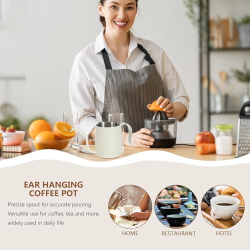 Tetera para café de acero inoxidable duradera con agarre cómodo premium 8