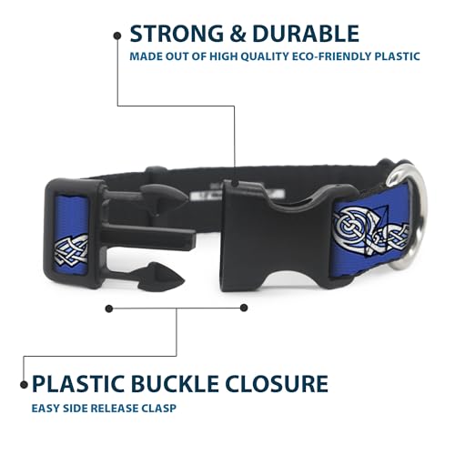 Collar de perro Buckle Down 1/2 nudos celtas azul ajustable 5