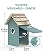 RAINBEAN Bird House with Camera,Nistkasten mit Kamera, 4 Millionen Pixel Outdoor-Vogelhaus-Kamera, Echtzeitbeobachtung des Nestbaus und der Brut von Vögeln, AI-Erkennung des Vogelverhaltens, DIY, Blue