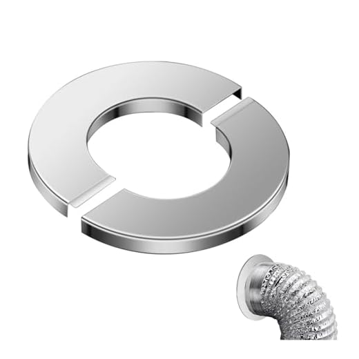 WUBAYI Roseta de brida de tubo, cubierta de chimenea de acero inoxidable de 100 mm, brida de pared de dos partes, cubierta decorativa de tubería de 102 mm de diámetro (borde de 24 mm)