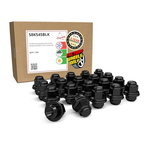 Image of Wheel Accessories Parts 20 Pcs M12x1.5 12x1.5 Thread OEM Factory Style Lug Nuts 1.5 inch Long Black 13 /16 inch 21mm Hex Fits Toyota Camry Corolla Highlander | 90084-94001 | 611-211
