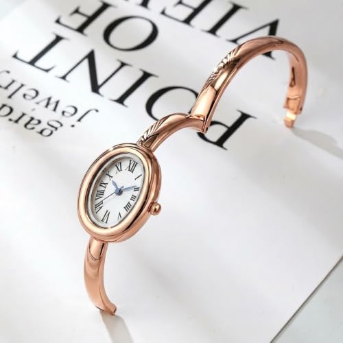 Image of Shocknshop Elegant Oval Roman Dial Women Quartz Fashion Bracelet Strap Ladies Wrist Watch for Woman and Girls -WCH197