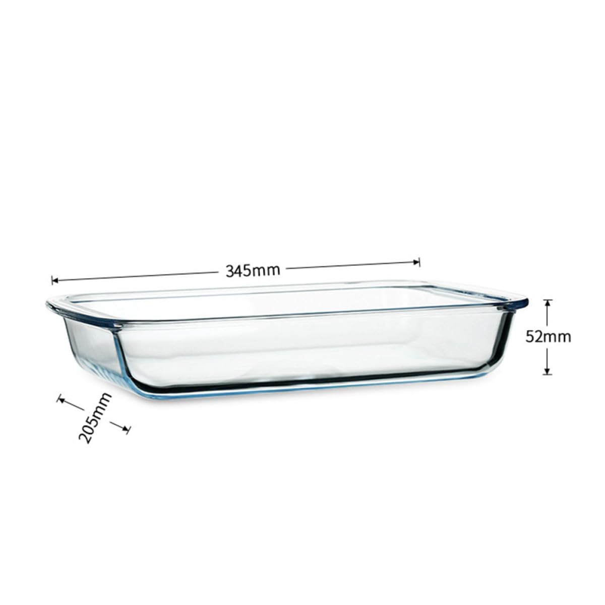 BETOOKY Plat de Service Rectangulaire en Verre Blanc Résistant la Chaleur 2400ml pour Usage Quotidien Compatible Lave-vaisselle et Four