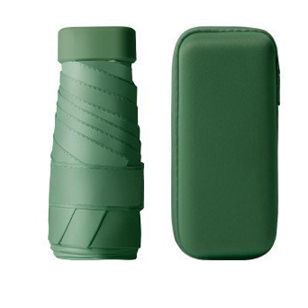CTRLZS Six Fold Card Umbrella Portable Pocket Capsule Umbrella Anti-Ultraviolet for Rain and Shine Sunscreen Umbrella,A