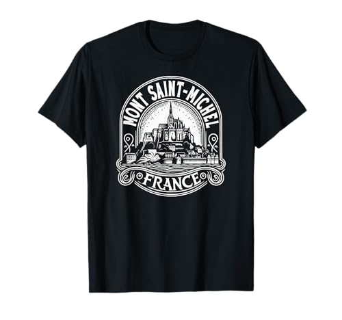 Mont Saint-Michel França t-shirt, Preto, Pequeno