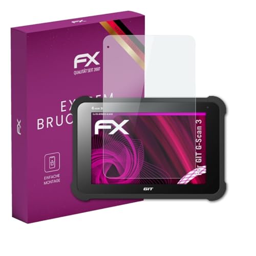 atFoliX Plastic Glass Protective Film compatible with GIT G-Scan 3 Glass Protector, 9H Hybrid-Glass FX Screen Protector