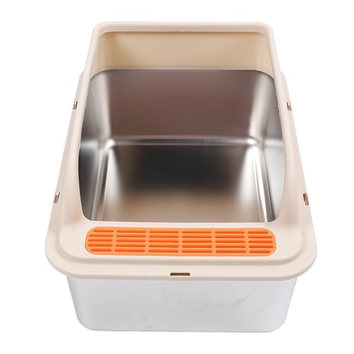 Bac à litière pour chat en acier inoxydable 50 cm de qualité durable - 4