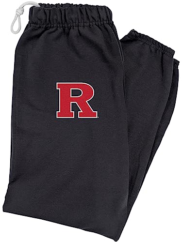 LOGOVISION Rutgers University Primary Logo Mens Jogger Sweatpants, Black, X-Large