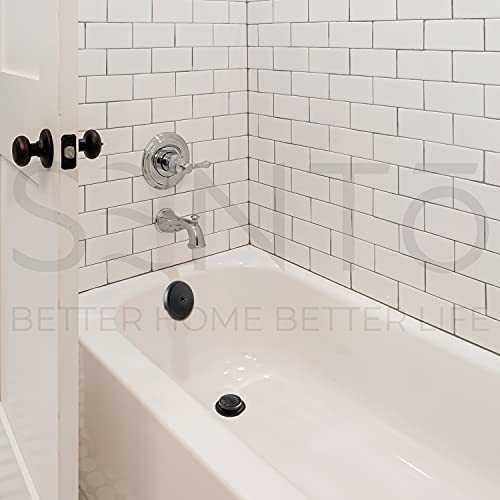 Sento Bronze Tip-Toe Bathtub Drain Trim Set Assembly Stopper Kit, Fit Both 1-1/2 Inch Or 1-5/8 Inch Strainer And Stopper, Heavy Duty Metal With Matching Screws, Easy Installation, Oil-Rubbed Bronze #TOP5
