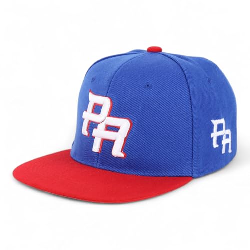 Trendy Apparel Shop Puerto Rico Embroidered Round Flat Bill Snapback