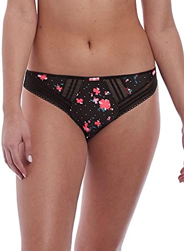 Freya womens Viva Brazilian Thong Panties, Black, Small US