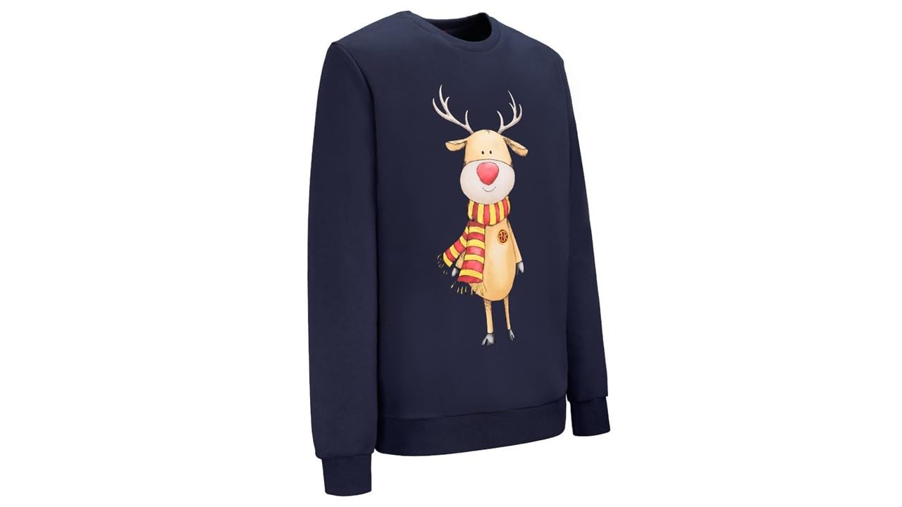 AS Roma Felpa Xmas 2025 Renna ASR Junior - Blu Navy Maglia di Tuta Bambini e Ragazzi (Pacco da 1)
