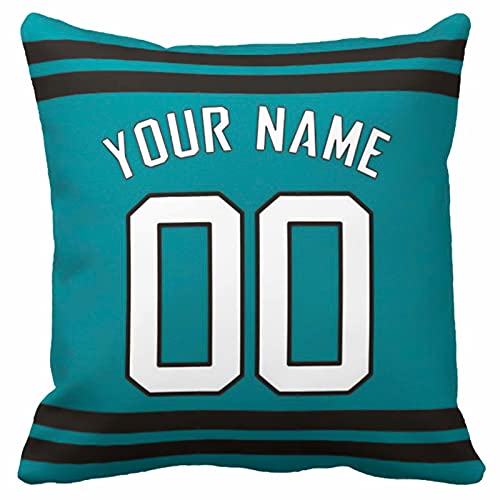 Image of ANTKING Throw Pillow 2 Pack with Custom Name and Number Personalized Gift for Men Women Boys