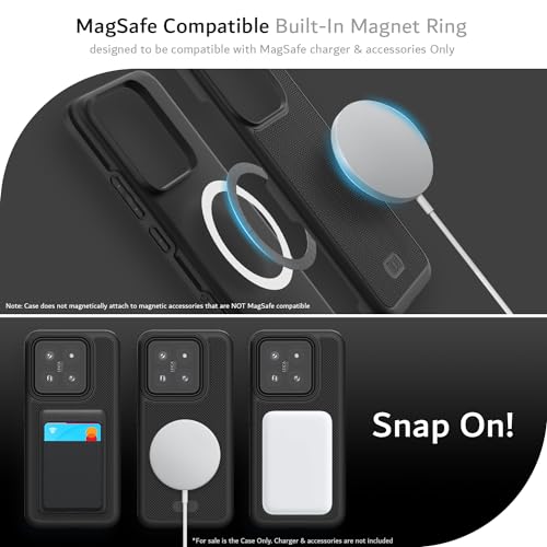 Image of TUDIA MergeGrip Designed for Xiaomi 14 5G Back Cover (2024), [Magsafe Compatible] Military Grade Dual Layer Shockproof Slim Tough Heavy Duty Protection - Matte Black
