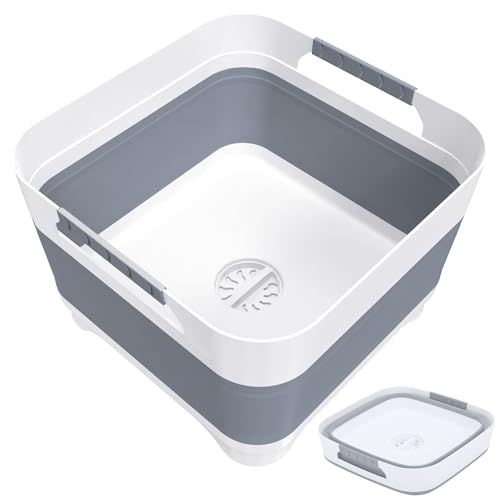Image of GIMWA Wash Basin for Baby Bottles, Foldable, Versatile Wash Tub for Kitchen, RV, Outdoor Camping Sink, Sturdy & Easy to Clean