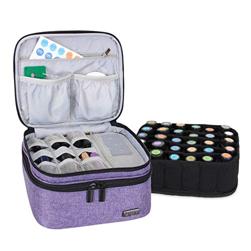 Luxja Essential Oil Carrying Case - Holds 30 Bottles