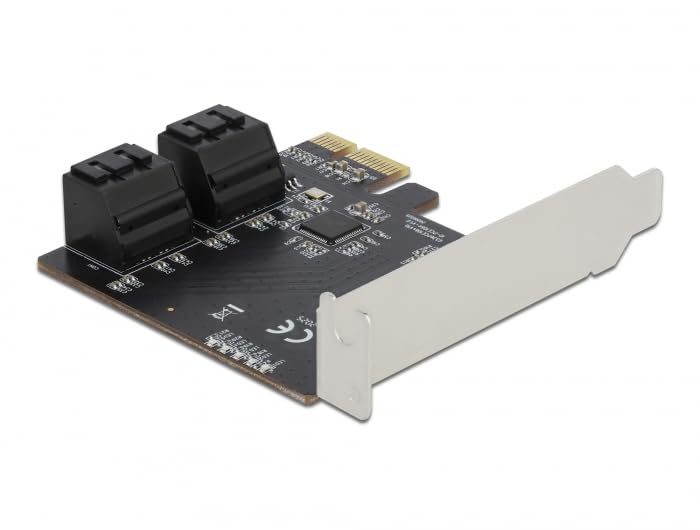 Delock 4 Port SATA PCI Express x1 Card - Low Profile Form Factor