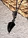 MINACHI Black Obsidian Arrowhead Pendant Necklace with Braided Cord, Tribal Jewelry Gift for Men and Women