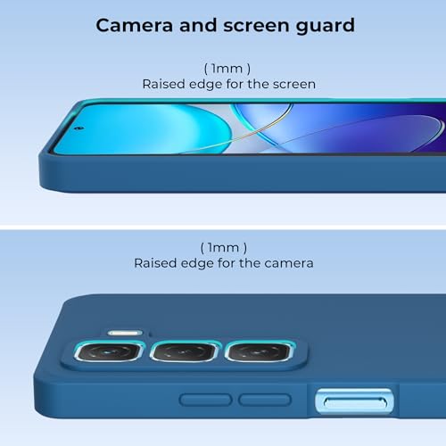 Image of A rtistque Back Cover Case for Infinix Hot 50 5G with Camera Protection | Shockproof TPU|Stylish Protective Design | Slim Fit | Ultra Matte | Infinix Hot 50 5g Back Cover - Blue