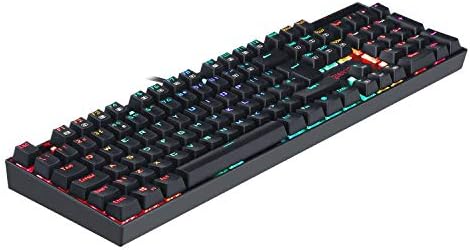 Redragon K551 Mechanical Gaming Keyboard, Wired, 104 Keys for PC Computer Gamer UK QWERTY (RGB Backlit with Red Switches)