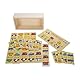 GICO Domino Spiel Fahrzeuge aus Holz für Kinder Jungen Mädchen und Erwachsene für Zuhause oder als Reisespiel - 7968