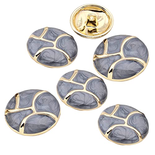 6 pièces bouton en métal manteaux de mode boutons boutons de couture ronds exquis pour blazer costumes uniforme et veste bleu Cover