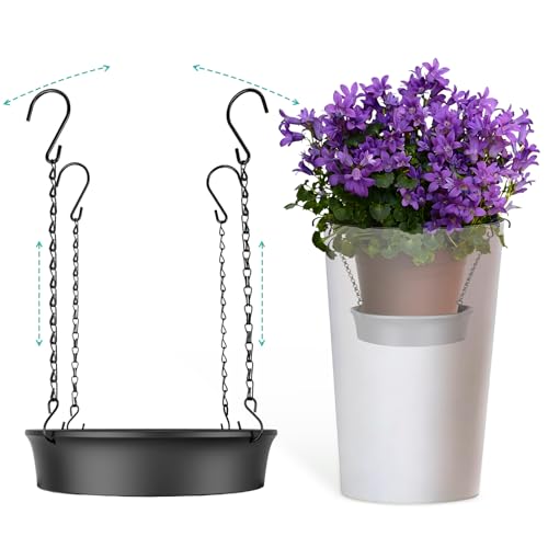 Adjustable Planter Inserts for Large Pots Made of Thickened PP Material. They Can Be Used as a Substitute for Plant Risers for Inside Pots. Used to Reduce Soil Filling (1 medium size for 12-18)