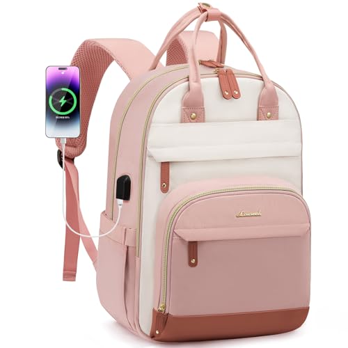 Image of LOVEVOOK Laptop Backpack for Women, Travel Backpacks Work Anti-Theft Bag, Backpack Purse, Conputer bags with USB, Waterproof