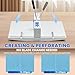 Mxmoonant 2 in 1 Manual Creasing & Perforating Machine 13.4'' with Positioning Blocks, Metric/Imperial Scale, 70-450g for Creaser/70-250g for Perforation, for Invitations Cards, Brochures, Covers