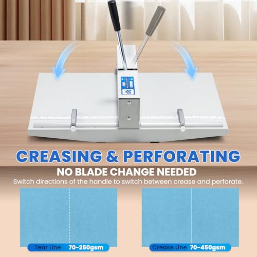 Machine manuelle 2 en 1 pour froisseur 450g et perforation précise de documents