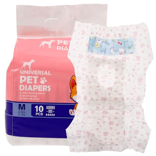 ROMISBABA 1bolsa Bragas Desechables para Perros Hembra Pantalones Sanitarios Absorbentes Protección contra Fugas Paquete De Unidades Transpirable Cuidado Celo