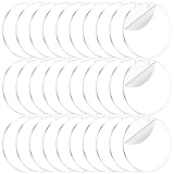 40PCS Acrylic Keychain Blanks, Clear Acrylic Ornaments Blanks Bulk Circles Blank Disc Blank with Hole for Vinyl DIY Keychain,Tags and Craft