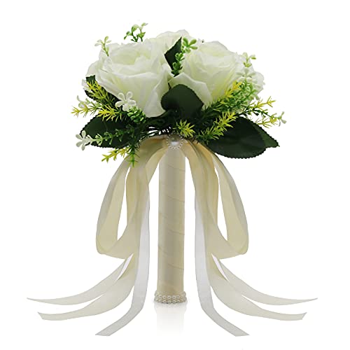 Wedding Bouquets for Bride, Bridal Bouquet for Bride, Bridesmaid Bouquets for Wedding, Wedding Flowers Bouquets, Artificial Flower Bouquet, Valentine's Day, Decoration, Church, Party